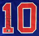 Dennis Rodman Detroit Signed Blue Basketball Jersey BAS