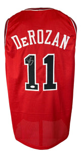 DeMar DeRozan Chicago Signed Red Basketball Jersey JSA