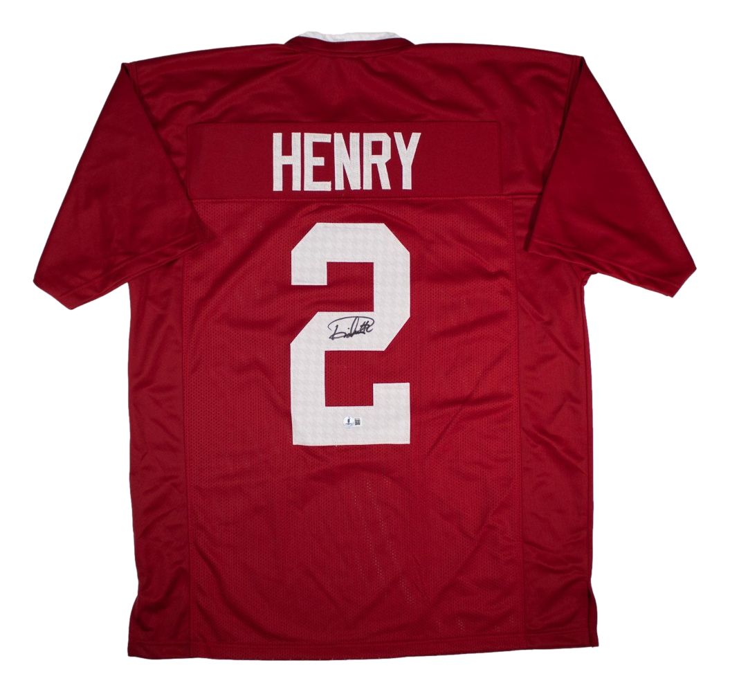 Derrick Henry Alabama Signed Crimson Football Jersey BAS