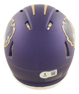Derrick Henry Signed Baltimore Ravens Purple Mini Speed Helmet BAS