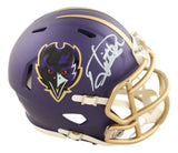 Derrick Henry Signed Baltimore Ravens Purple Mini Speed Helmet BAS