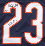 Devin Hester Chicago Signed Navy Blue Football Jersey HOF 24 Inscribed BAS