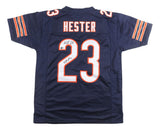 Devin Hester Chicago Signed Navy Blue Football Jersey HOF 24 Inscribed BAS