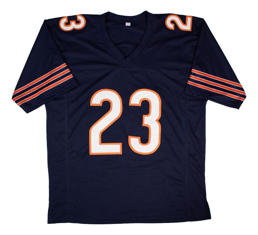 Devin Hester Chicago Signed Navy Stat Football Jersey JSA Hologram