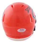 Devin Hester Signed Chicago Bears Orange Mini Speed Helmet PSA/DNA