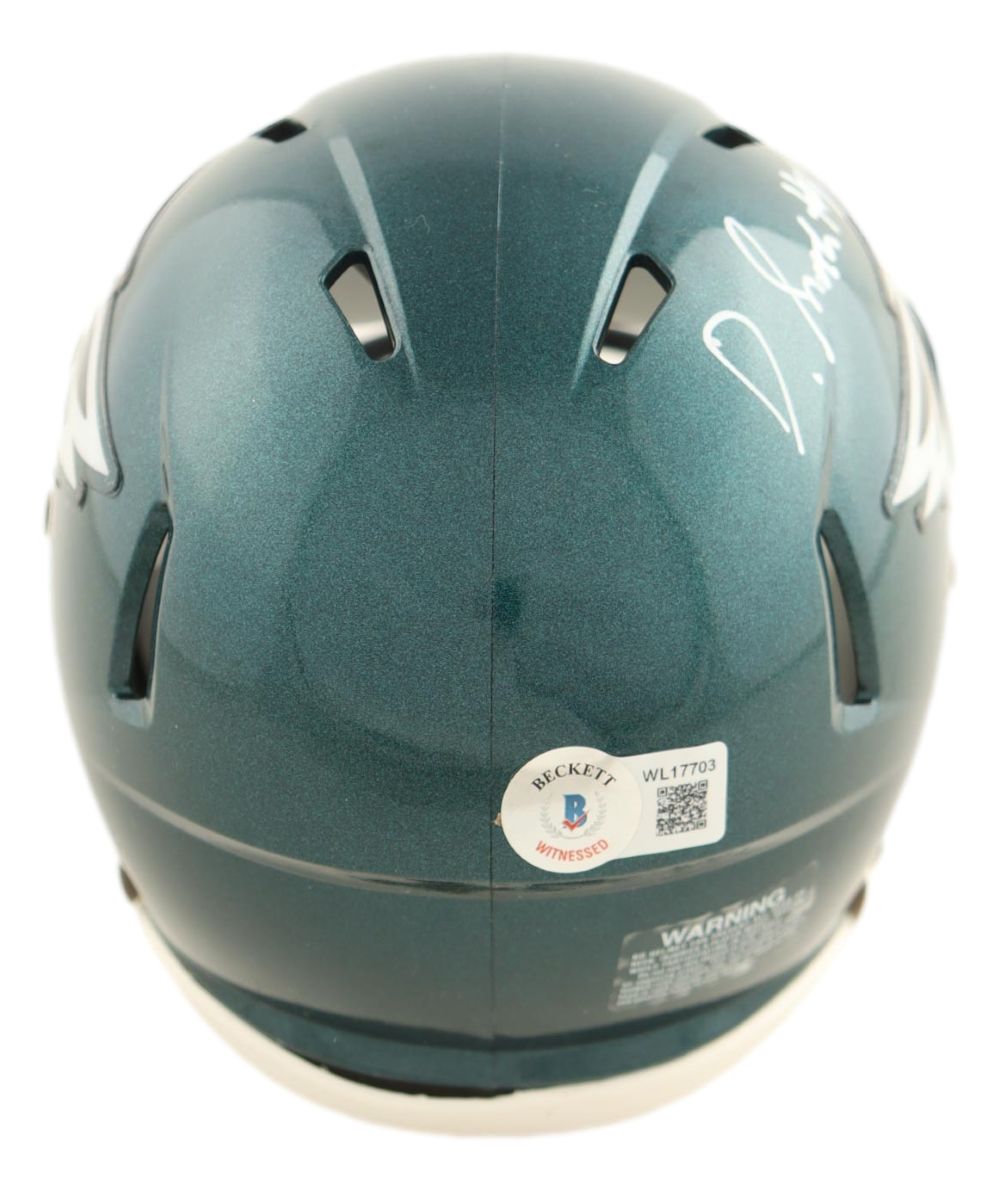 Devonta Smith Signed Philadelphia Eagles Mini Speed Helmet BAS