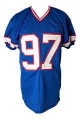 Dexter Lawrence New York Signed Throwback Blue Pro-Cut Football Jersey BAS