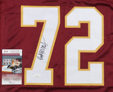 Dexter Manley Washington Signed Burgundy Football Jersey JSA
