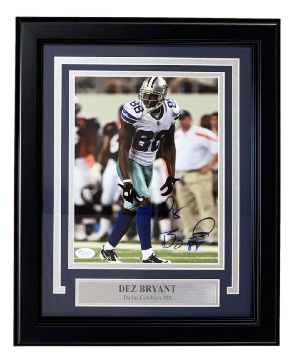 Dez Bryant Signed Framed 8x10 Dallas Cowboys Photo JSA Hologram