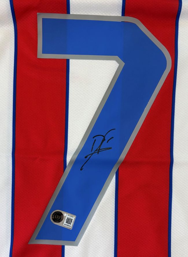Diego Forlan Signed Atletico Madrid Nike Soccer Jersey BAS