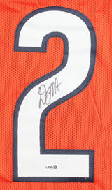 DJ Moore Chicago Signed Orange Pro-Cut Football Jersey JSA QR Hologram