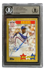 The Sports Integrity Doc Gooden Signed 2022 Topps #87ASA-DG New York Mets Trading Card BAS features his blue ink autograph and an All Star label.