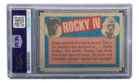 Dolph Lundgren Signed Ivan Drago 1985 Topps #40 Trading Card PSA/DNA Gem MT 10 - Sports Integrity