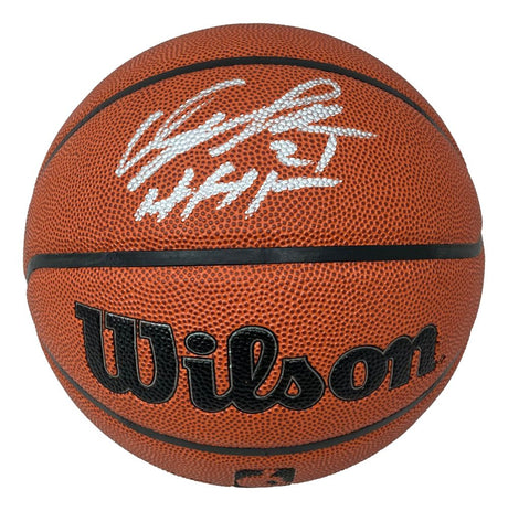 A Dominique Wilkins Atlanta Hawks Signed NBA Wilson I/O Basketball by Sports Integrity, featuring "HHR" inscription and BAS authentication, with his signature and number 21 above the logo.