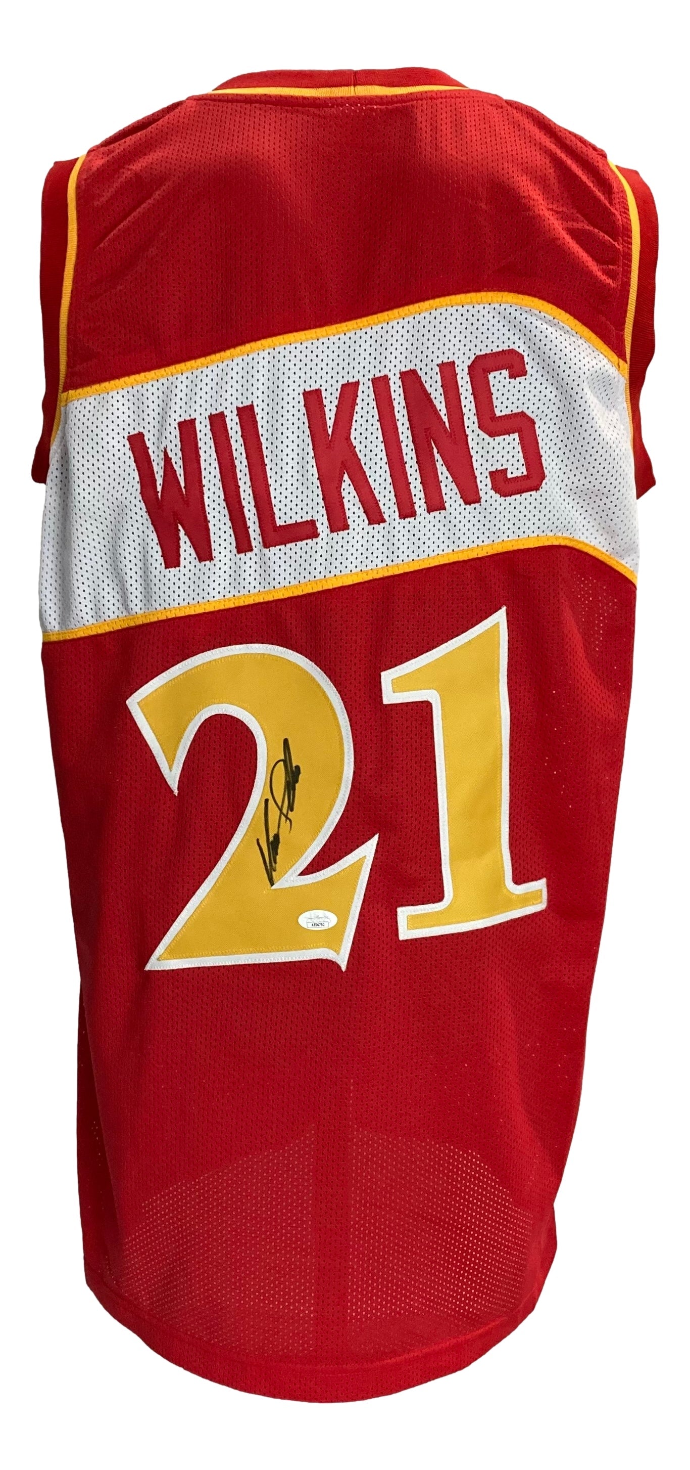 Dominique Wilkins Atlanta Signed Red Basketball Jersey JSA