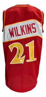 Dominique Wilkins Atlanta Signed Red Basketball Jersey JSA