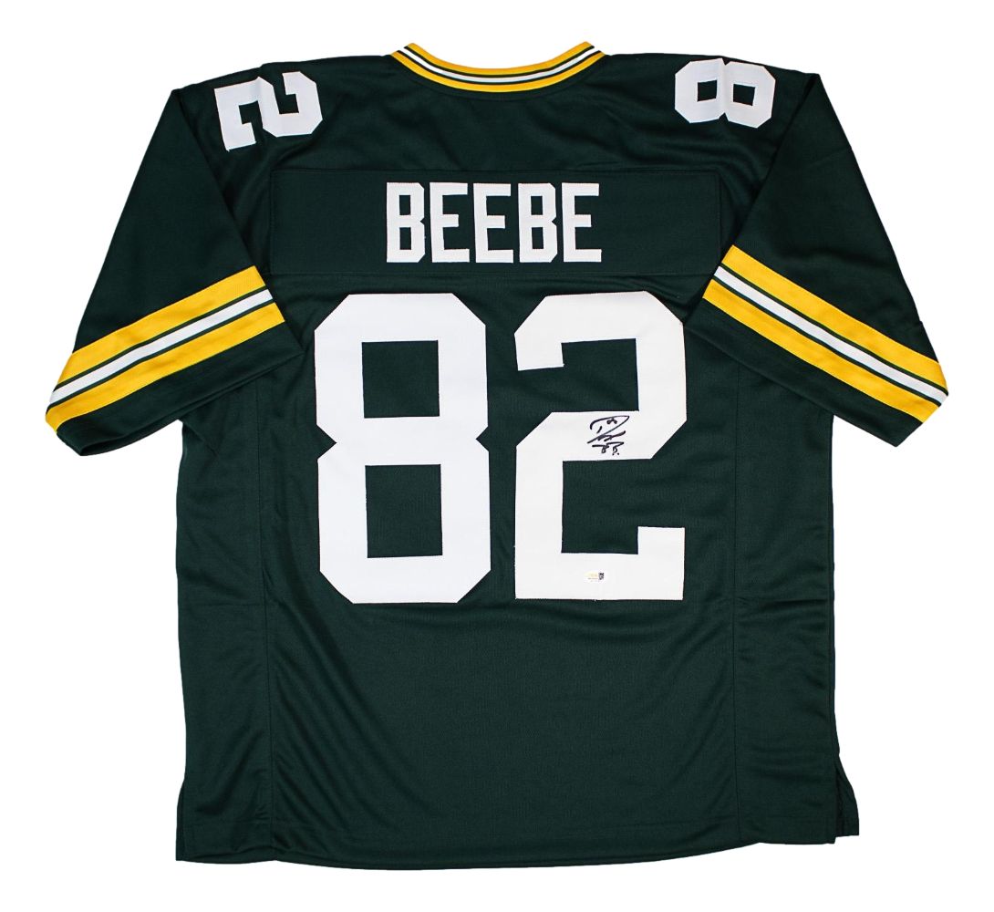 Don Beebe Green Bay Signed Green Football Jersey JSA QR Hologram