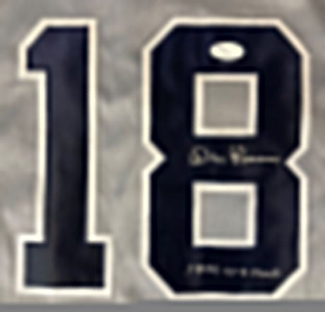 Don Larsen New York Signed Gray Baseball Jersey 1956 WS MVP Inscribed JSA - Sports Integrity