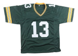 Dontayvion Wicks Green Bay Signed Green Football Jersey JSA QR Hologram