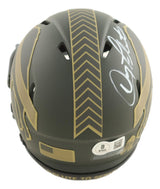 Doug Flutie Signed Buffalo Bills Salute To Service Mini Speed Helmet BAS