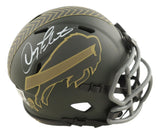 Doug Flutie Signed Buffalo Bills Salute To Service Mini Speed Helmet BAS