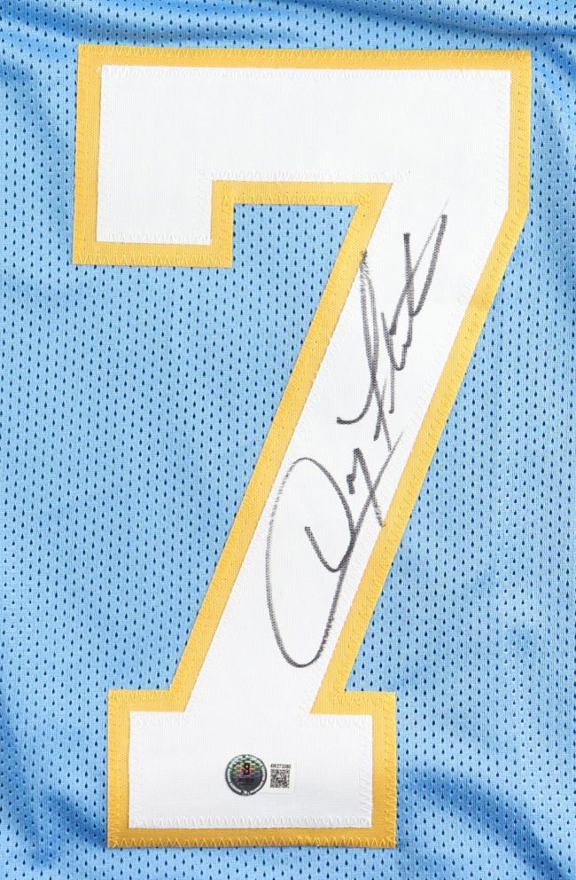 Doug Flutie San Diego Signed Light Blue Football Jersey BAS