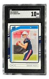 Drake Maye 2024 Donruss #379 New England Patriots Rookie Card SGC GM 10