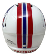 Drew Bledsoe Signed New England Patriots FS T/B Replica Speed Helmet JSA QR