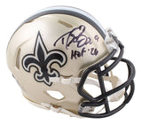 Drew Brees Signed New Orleans Saints Mini Speed Helmet HOF 26 BAS