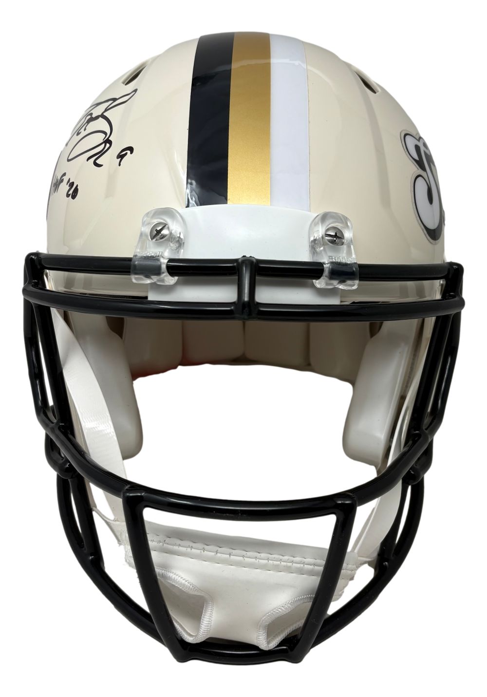 Drew Brees Signed New Orleans Saints FS Retro Authentic Speed Helmet HOF 26 BAS