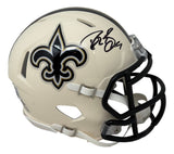 Drew Brees Signed New Orleans Saints RETRO Mini Speed Helmet BAS