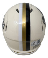 Drew Brees Signed New Orleans Saints RETRO Mini Speed Helmet BAS
