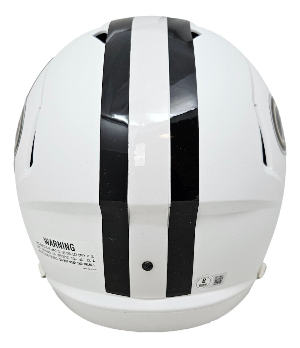 Drew Brees Signed New Orleans Saints FS Flat White Speed Replica Helmet BAS ITP - Sports Integrity