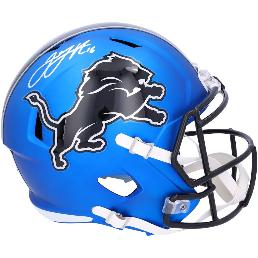 Jared Goff Signed Detroit Lions Full Size Replica Speed Helmet