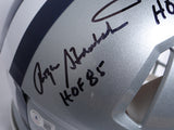 Drew Pearson/Roger Staubach/Tony Dorsett Signed Cowboys F/S Speed Authentic Helmet w/2 Insc.-Beckett W Hologram *Black