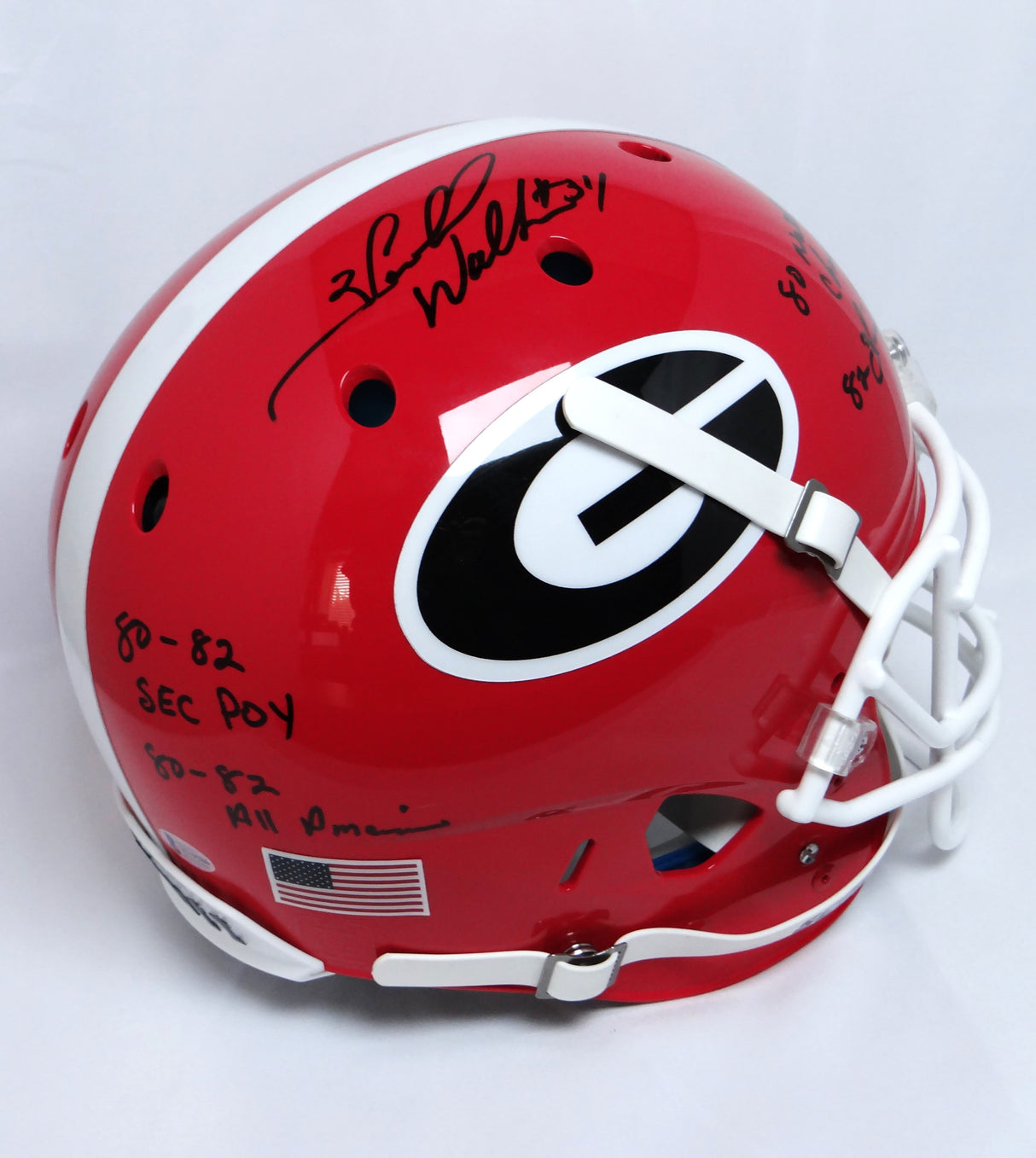 Herschel Walker Signed Georgia Bulldogs F/S Proline Helmet w/ 4 Stats- Beckett Auth