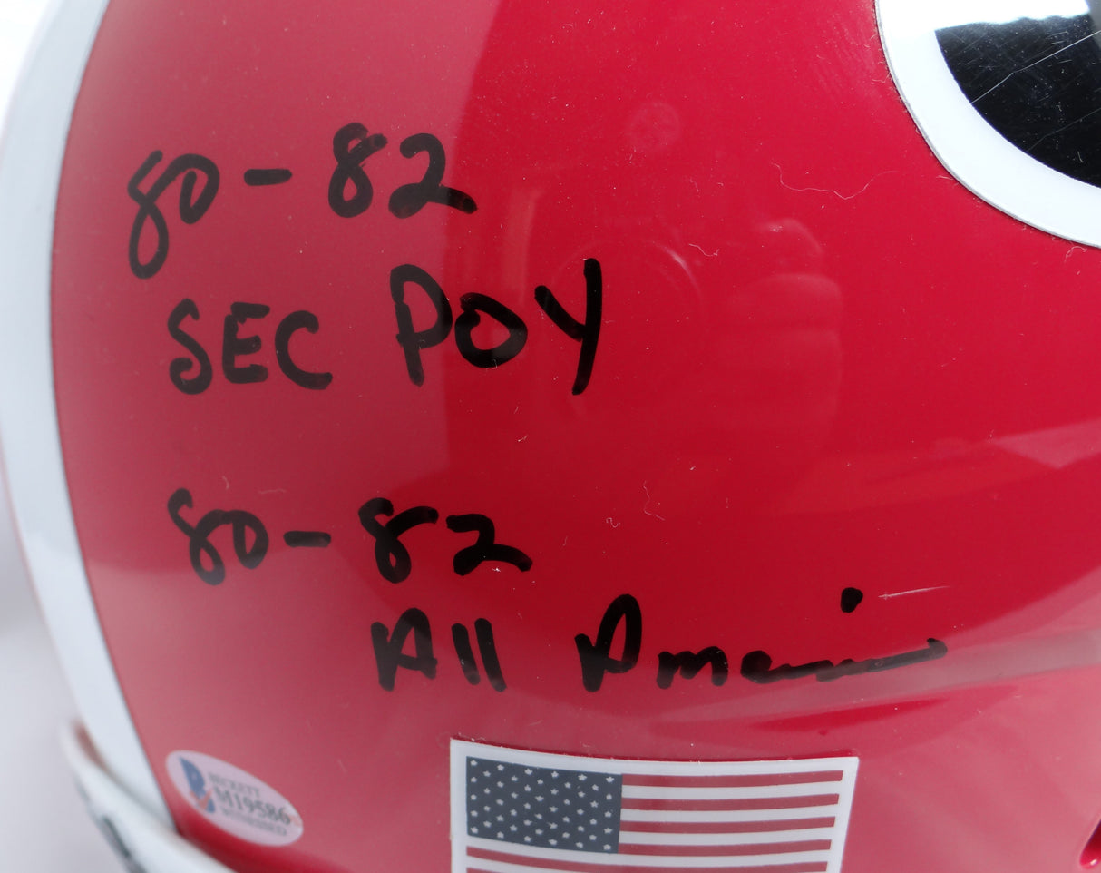 Herschel Walker Signed Georgia Bulldogs F/S Proline Helmet w/ 4 Stats- Beckett Auth