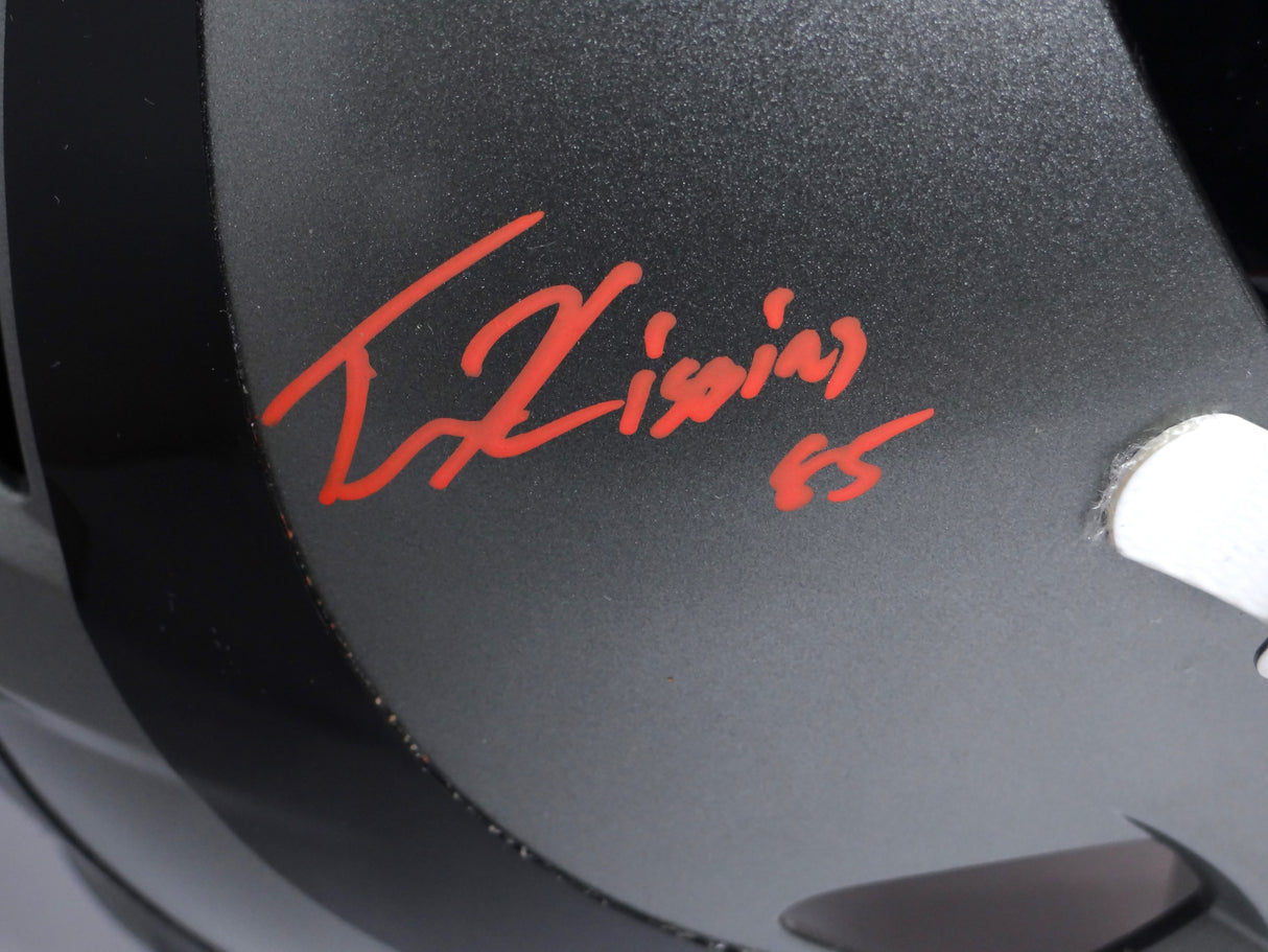 Tee Higgins Autographed Bengals F/S Flash Speed Helmet-Beckett W Hologram *Orange