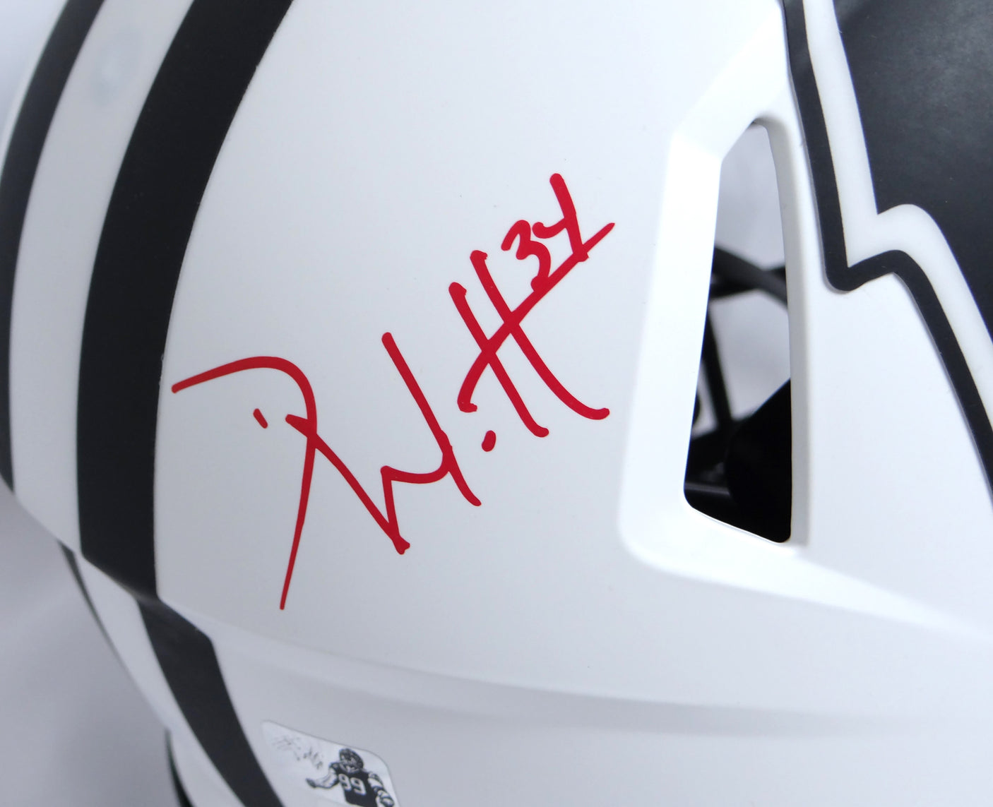 Derek, TJ, JJ Watt Autographed Wisconsin Lunar Speed Authentic Helmet w/ Insc- JSA W *Red
