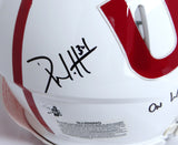 Derek, TJ, JJ Watt Signed Badgers White TB Speed Authentic Helmet w/ Insc- JSA W *Black