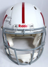 Derek, TJ, JJ Watt Signed Badgers White TB Speed Authentic Helmet w/ Insc- JSA W *Black