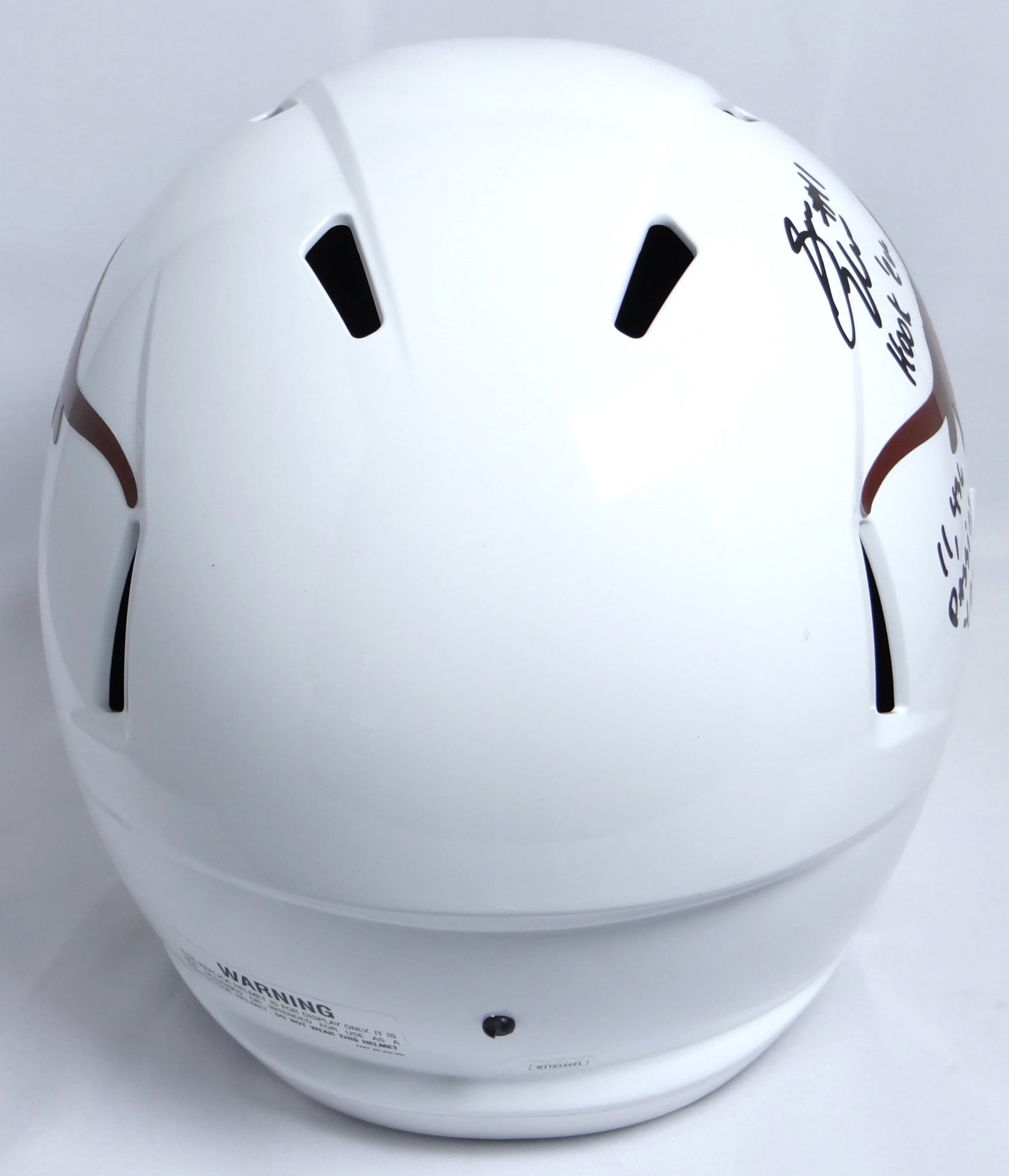 Sam Ehlinger Autographed Longhorns F/S Speed Helmet w/ 3 Inscriptions- JSA W *Black