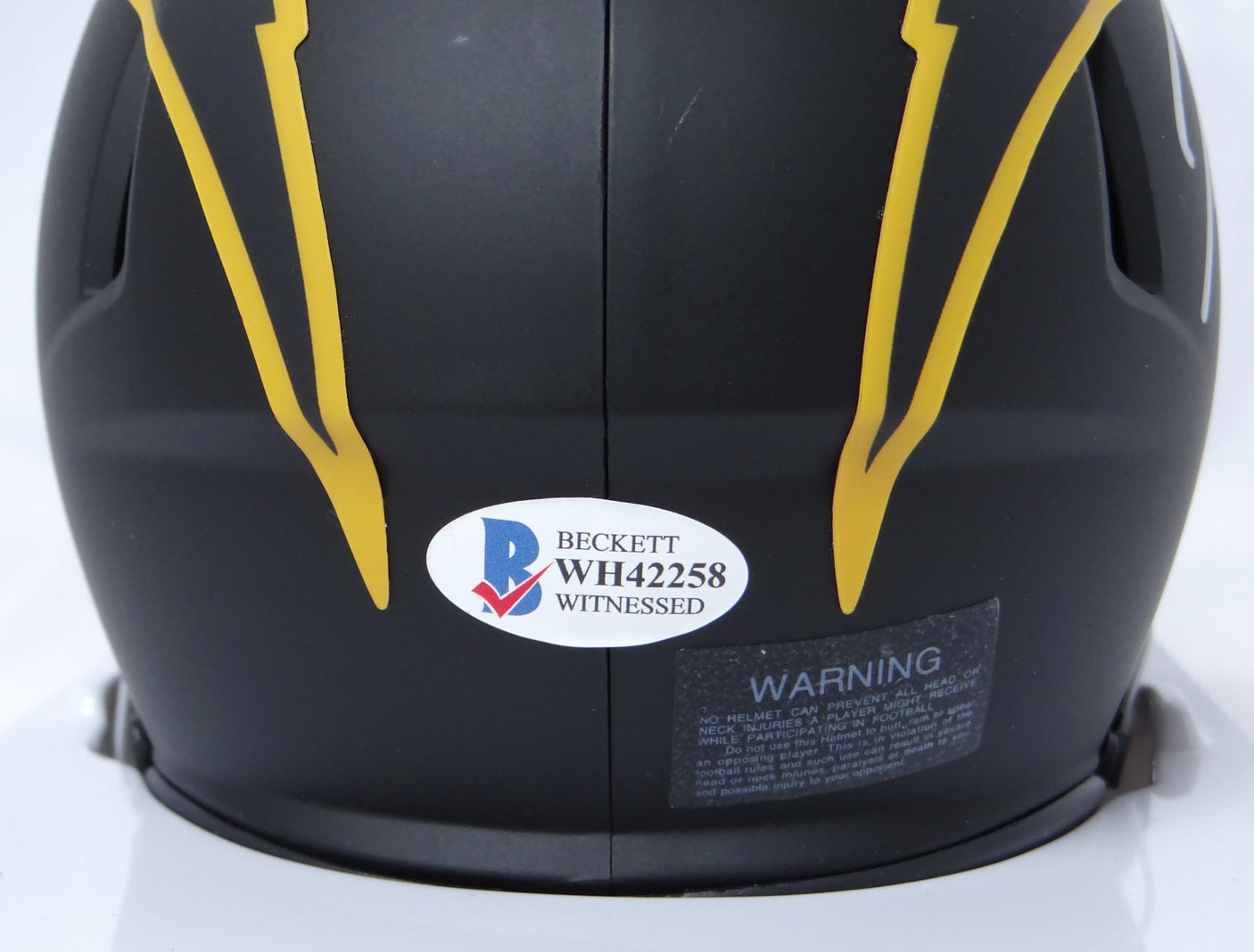 Joey Bosa Autographed Chargers Eclipse Speed Mini Helmet- Beckett W *Silver