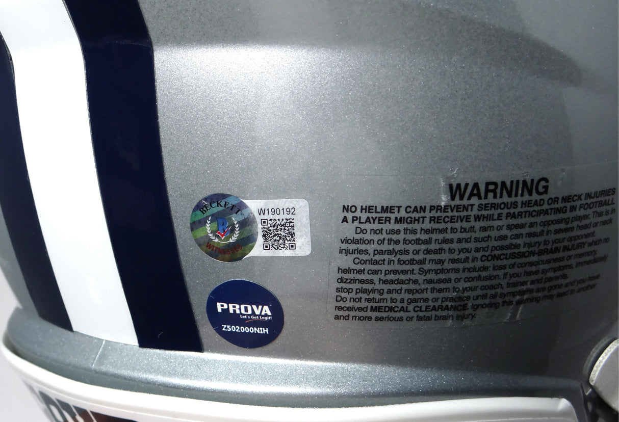 Emmitt Smith Autographed Cowboys F/S Speed Authentic Helmet - Beckett W Holo