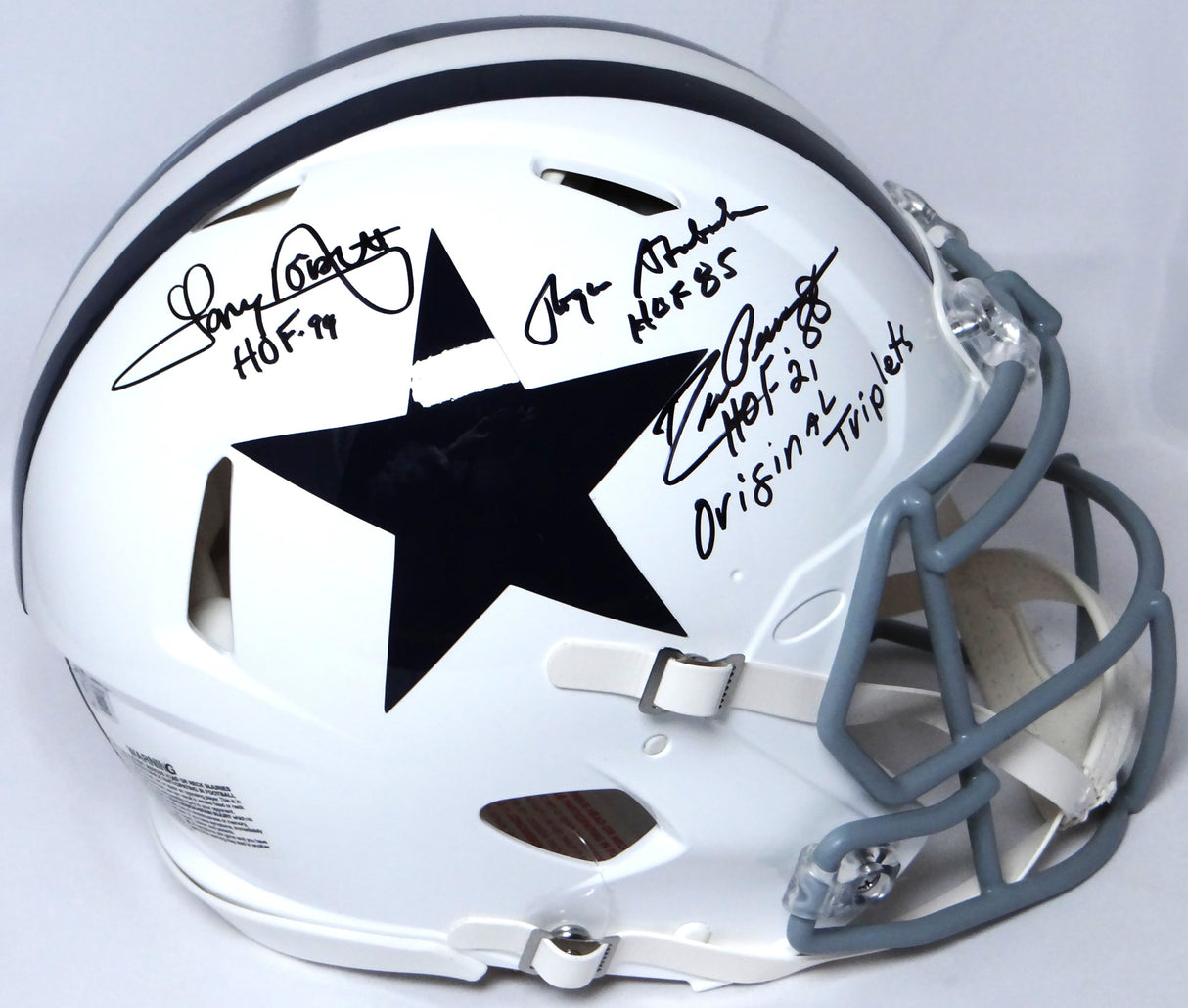 Pearson, Staubach, Dorsett Signed Cowboys F/S 60-63 Speed Auth Helmet w/ 2 Insc.-BAW