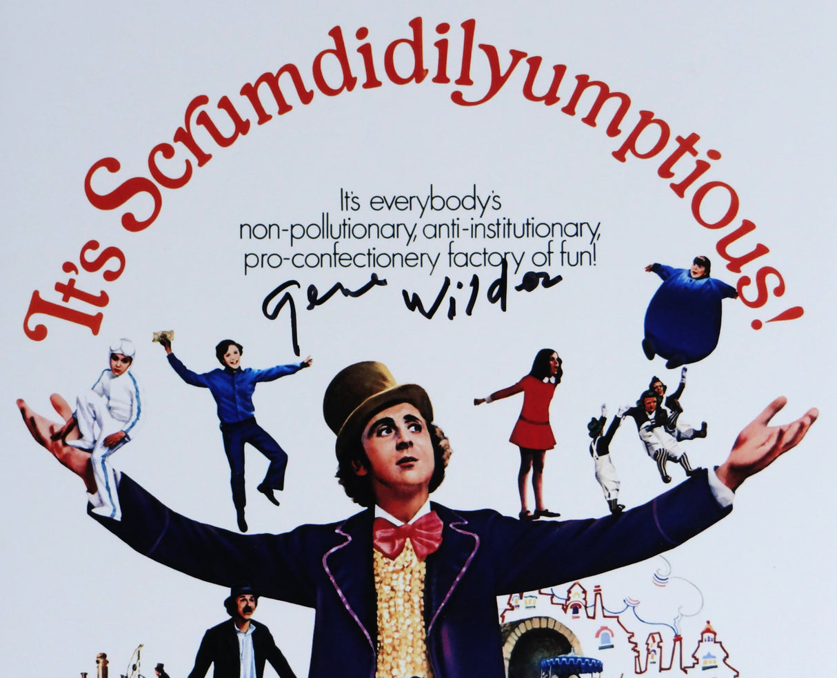 Gene Wilder Autographed 11x17 Movie Poster Photo - PSA/DNA *Black