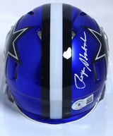 Roger Staubach Autographed Cowboys Flash Mini Helmet -Beckett W Holo * White
