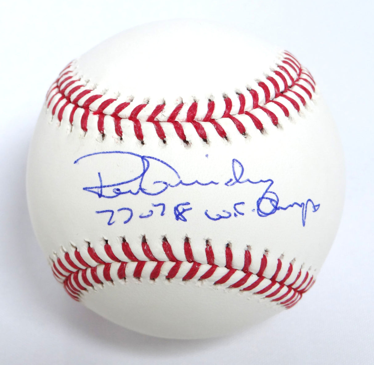 Ron Guidry Autographed Rawlings OML Baseball w/77.78 WS Champs - Beckett W Holo