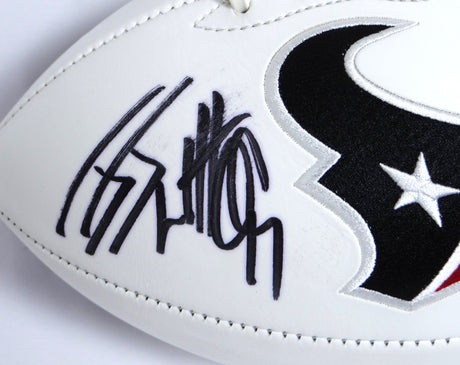 JJ Watt Autographed Houston Texans Logo Football-Beckett W Hologram *Black