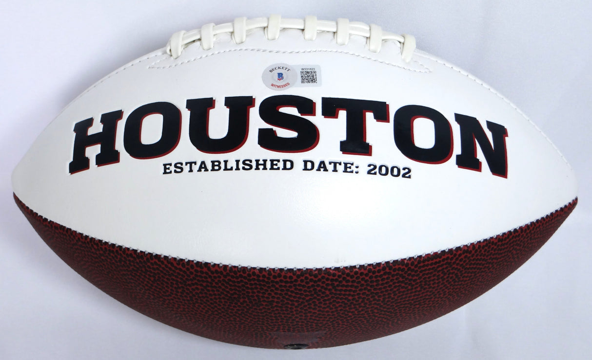 JJ Watt Autographed Houston Texans Logo Football-Beckett W Hologram *Black